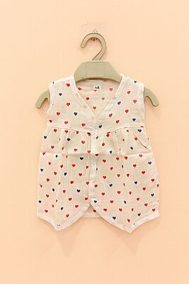 Muslin Front Button Frock – Pack of 2 - Assorted Designs Muslin Front Button Frock – Pack of 2 - Assorted Designs