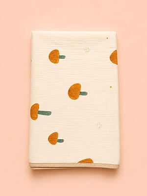 Muslin Dry Sheet Bed Protector – (70 × 90cm) - Mushroom Tales