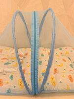 Muslin Foldable Baby Net Bed – Sky Blue