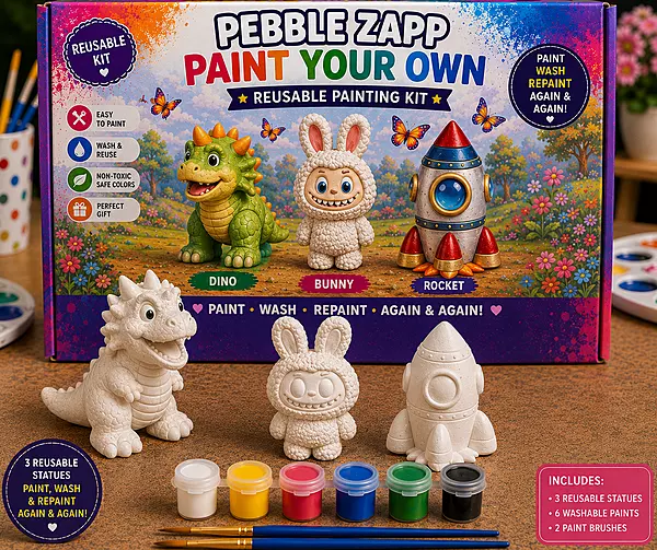 Reusable 3D Rocket, Labubu & Dino DIY Painting Kit