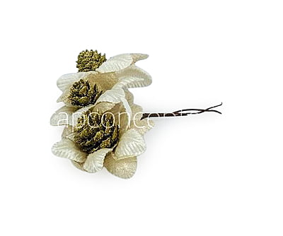 White Flowers with Glitter Pine