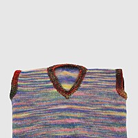(4-5 Years) Baby Woolen Sweater, Handknitted, Multicolour Striped