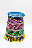 Handpainted Pattchitra Art Bucket/Balti for Decor and Serving