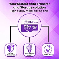 EVM Elite 128GB microSDXC Memory Card – Class 10 U3 V30 | Up to 100MB/s