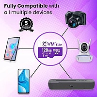 EVM Elite 128GB microSDXC Memory Card – Class 10 U3 V30 | Up to 100MB/s