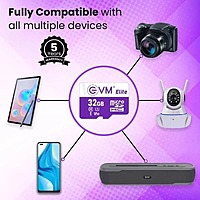 EVM Elite 32GB microSDHC Memory Card – Class 10 U1 V10 | Up to 100MB/s | 5 Years Warranty