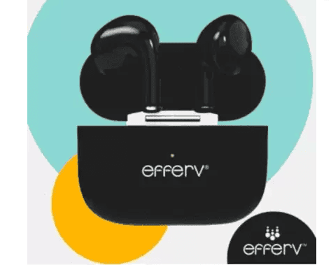 Efferv ETW-100 Wireless / Bluetooth In the Ear Headphone (With mic - Yes Black )