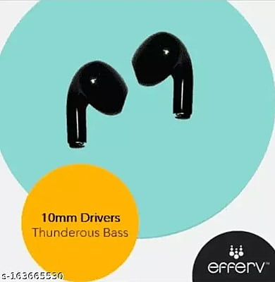 Efferv ETW-100 Wireless / Bluetooth In the Ear Headphone (With mic - Yes Black )