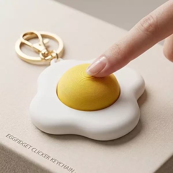 Omelette Clicker Keychain