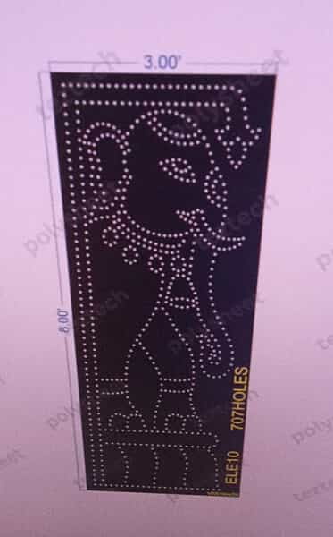 ELE10 ELEPHANT WITH BELL 8X3 FEET 707 HOLES