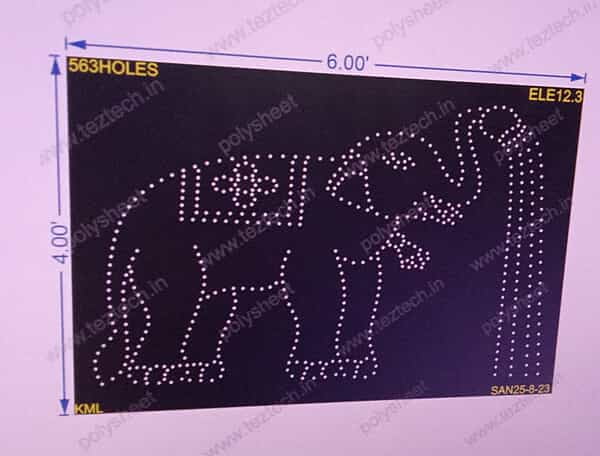 ELE12.3 ELEPHANT WITH POT 4X6 FEET 563HOLES