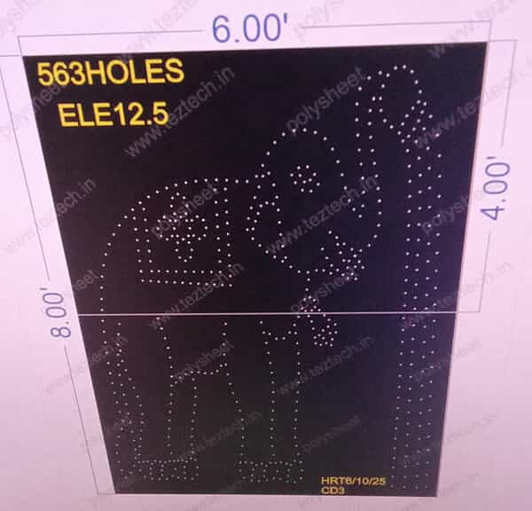 ELE12.5 ELEPHANT 2 PARTS 8X6 FEET 563 HOLES