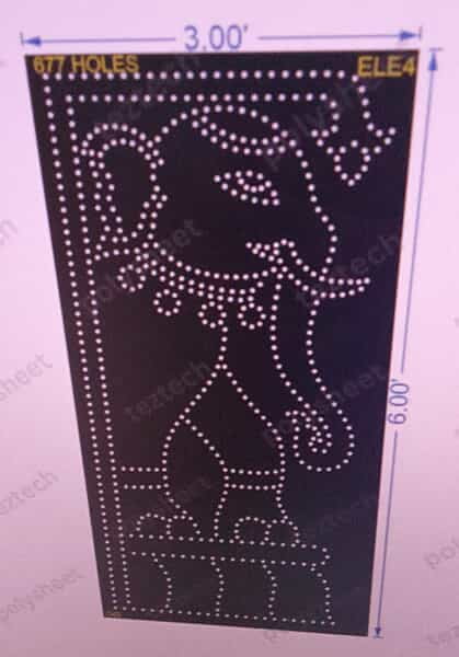 ELE4 ELEPHANT 6X3 677 HOLES