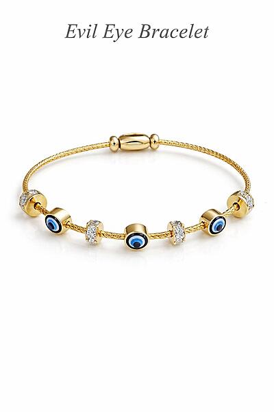 Elegant gold Evil Eye bracelet