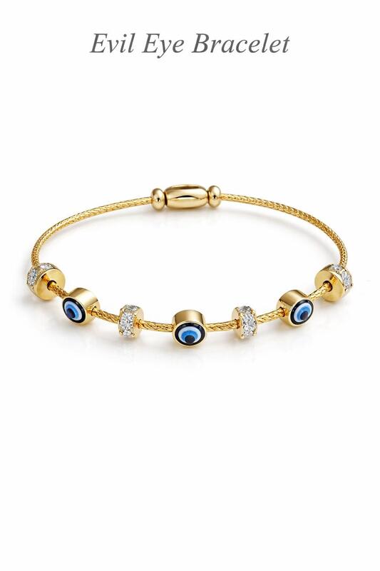 Elegant gold Evil Eye bracelet