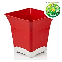 Elite Square Plastic Plant Pot with tray | 9.5 Inch | Indoor & Decorative Planter