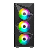 Ant Esports Elite 1200 ARGB ATX Mid Tower Case – Tempered Glass | ARGB Fans | USB Type-C