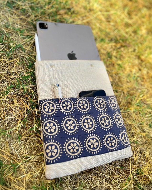 Embroidered Chikankari iPad Sleeve