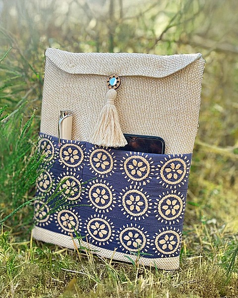 Embroidered Chikankari iPad Sleeve