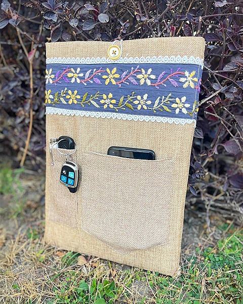 Embroidered Chikankari MacBook Sleeve