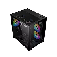 Xigmatek Aqua M ARGB – mATX Mini Tower Case | Tempered Glass | Black
