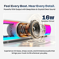 EVM BTS-205 EnBar GlowX Bluetooth Speaker - White
