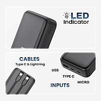 EVM P0506 EnConnect Plus Power Bank 20,000mAh - Black