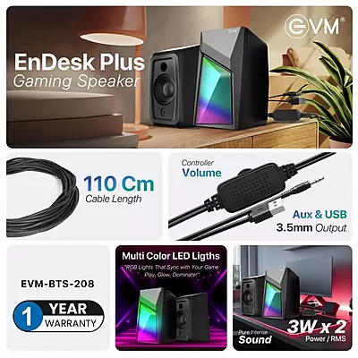 SPEAKER EVM GAMING ENDESK PLUS 2.0 BTS-208