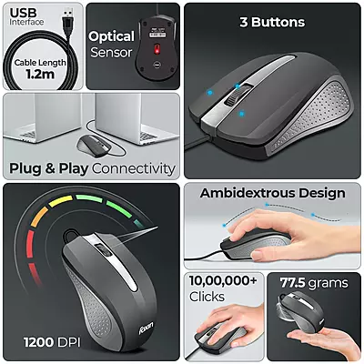 MOUSE WIRED FOXIN GLANCE