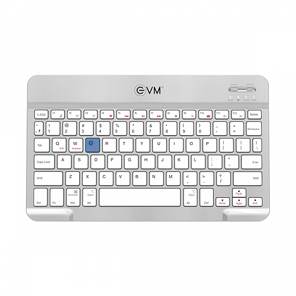 EVM WLKM-S EnEdge Rechargeable Keyboard - Silver White