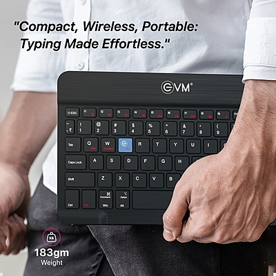 WIRELESS KEYBOARD RECHARGEABLE EVM ENEDGE WLKM (BLACK)