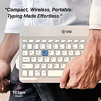 EVM WLKM-S EnEdge Rechargeable Keyboard - Silver White