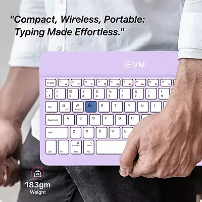 WIRELESS KEYBOARD RECHARGEABLE EVM ENEDGE WLKM (PURPLE)