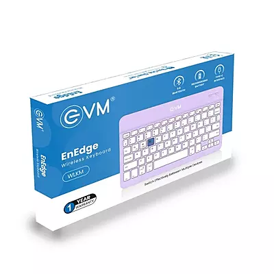 WIRELESS KEYBOARD RECHARGEABLE EVM ENEDGE WLKM (PURPLE)