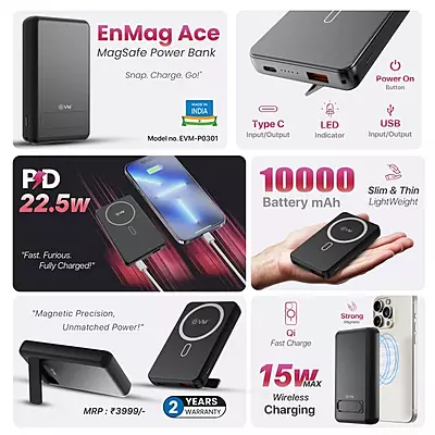 POWER BANK EVM 10000 MAH ENMAG ACE (EVM P0301) POWER BANK EVM 10000 MAH ENMAG ACE (EVM P0301)