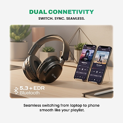 WIRELESS HEADPHONE EVM WHF-01 BLACK