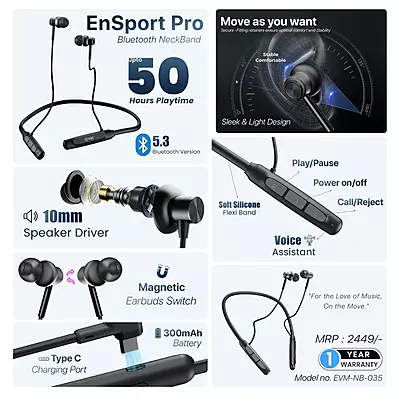 NECKBAND EVM ENSPORT PRO NB-035