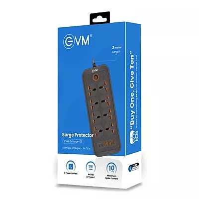 SURGE PROTECTOR EVM 8SKT-4USB-2C PIN ENSURGE-03