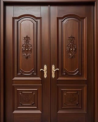 Regal Grandeur: 3D HDHMR Double Door with Classic Deco Paint Regal Grandeur: 3D HDHMR Double Door with Classic Deco Paint