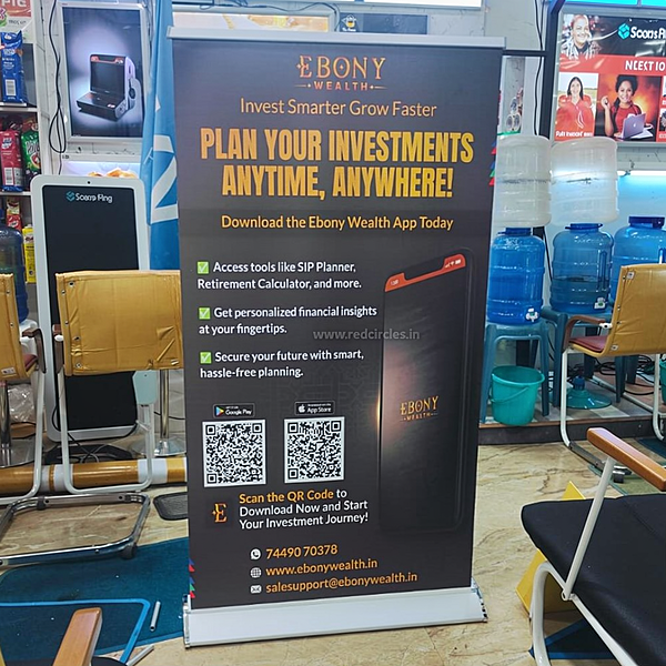 Broad Base Standee - Satin Print 3x6