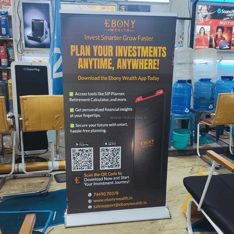 Broad Base Standee - Satin Print 3x6