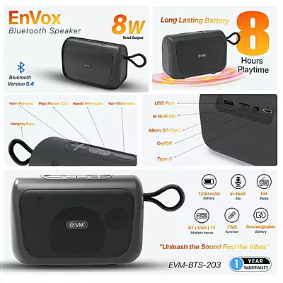 SPEAKER EVM BT ENVOX 8W BTS-203 SPEAKER EVM BT ENVOX 8W BTS-203