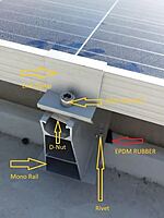 EPDM Rubber for Solar PV Mounting Short rails on Sheet Roofs (3 inch x 1 inch)