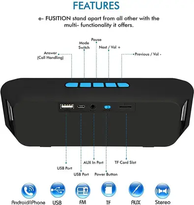 Wireless Speaker Portable USB Radio Speaker Stereo MP3 Player for Home Audio Mobile Phone Tablet Blue Wireless Speaker Portable USB Radio Speaker Stereo MP3 Player for Home Audio Mobile Phone Tablet Blue