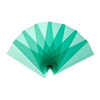 Pack of 8 Cyan 210x80mm Dyslexia Overlay Reading Strips â€“ PET Material, Rounded Corners