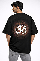 Eternal Om Oversized Black Cotton T-Shirt