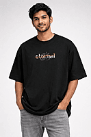 Eternal Om Oversized Black Cotton T-Shirt
