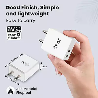 WALL CHARGER EVM DUAL USB WITH TYPE-C CH-04