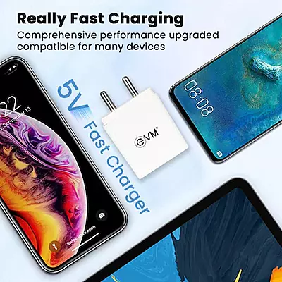 WALL CHARGER EVM DUAL USB WITH TYPE-C CH-04