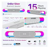 EVM EnBar Glow Bluetooth Speaker 16W RMS – Bluetooth 5.3 | 15H Playtime | Soundbar Design